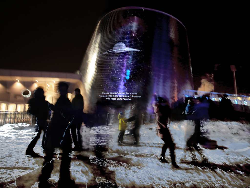 "Choreographies for Humans and Stars" in action at the Montreal's Rio Tinto Alcan Planetarium (January 2014)