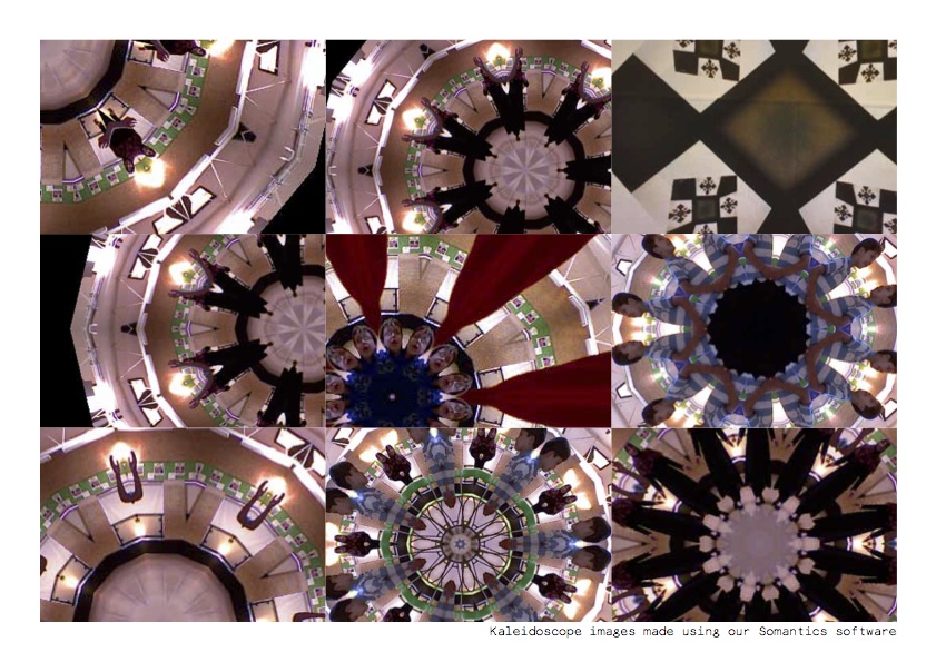 Tenth Page of Presentation, Kaleidoscope Imagery from previous installation