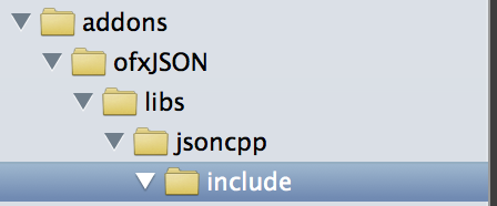 finding the include folder in ofxjson